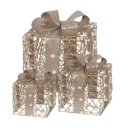 Cadeau de Noël décoratif illuminé à DEL - Décors Véronneau