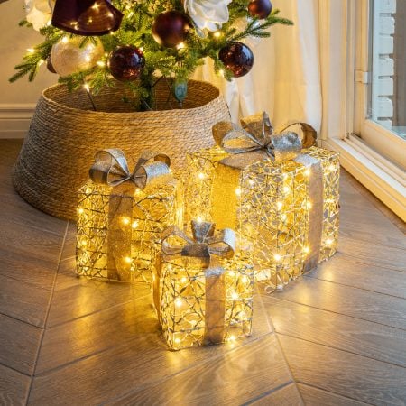 Cadeau de Noël décoratif illuminé à DEL