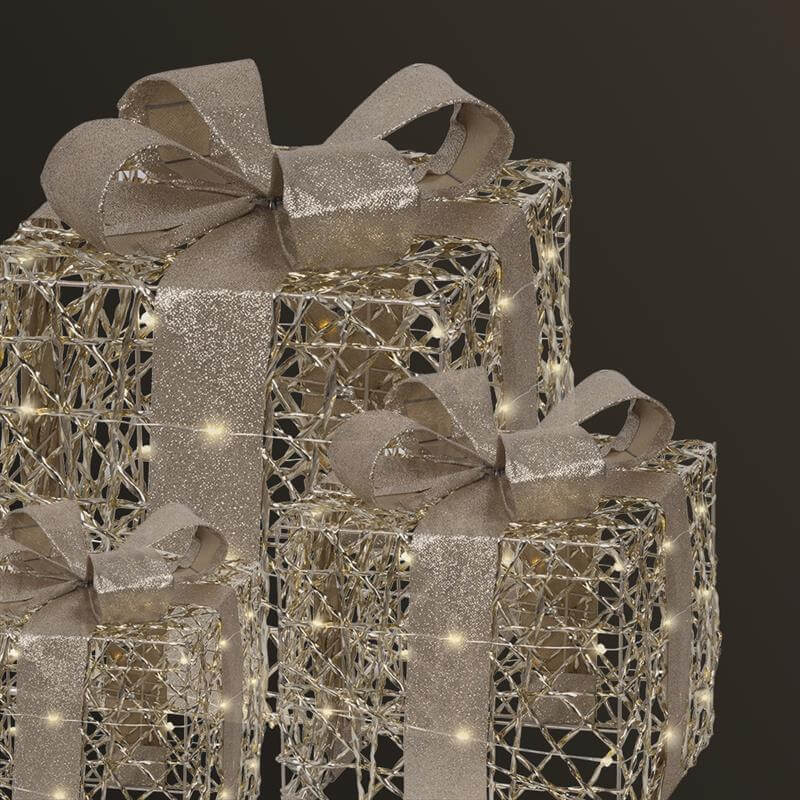 Trio de cadeaux illuminées - Décors Véronneau