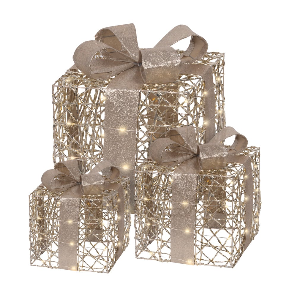 Cadeau de Noël décoratif illuminé à DEL - Décors Véronneau