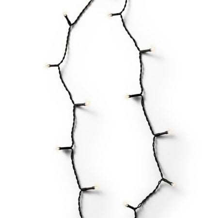 Outdoor battery-operated 48 LED Christmas lights on black wire, 11,5' - Décors Véronneau