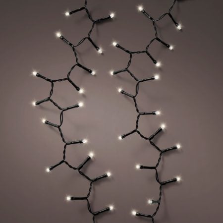 192 lumières de Noël DEL à batteries, fil noir, int./ext., 15,5' - Décors Véronneau