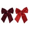 Red polyester Christmas bow - Décors Véronneau