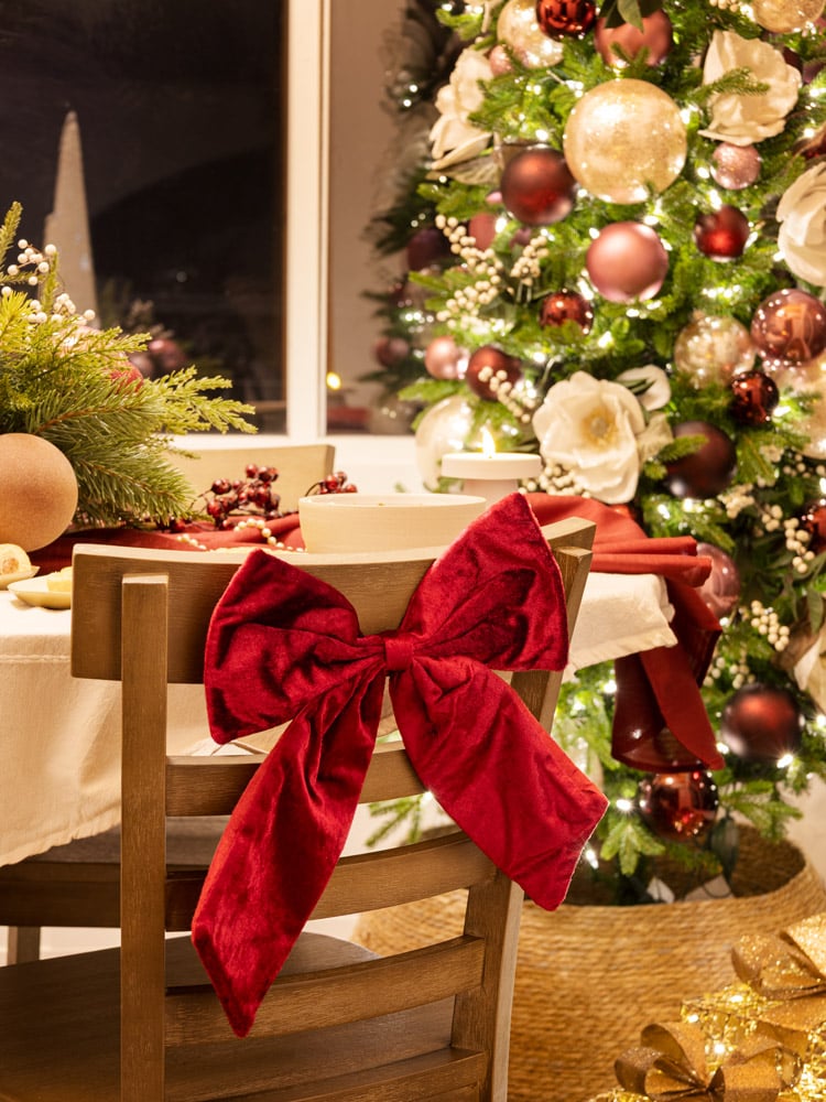 Boucle de Noël en polyester, 13,5'' – Image 2 - Décors Véronneau