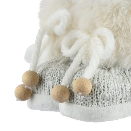 Ornement paire de bottes du père Noël blanches, 3'' - Décors Véronneau