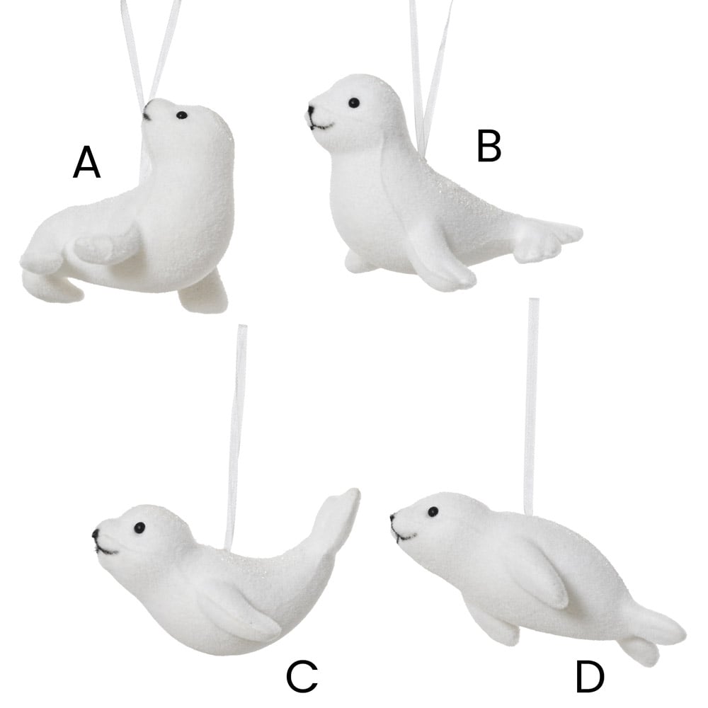 Ornement de Noël phoque blanc - Décors Véronneau