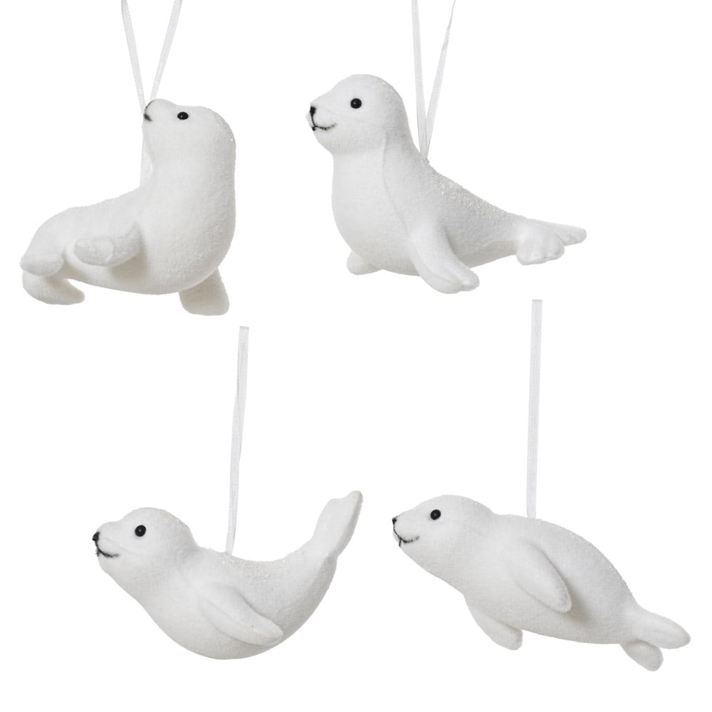 Ornement de Noël phoque blanc - Décors Véronneau