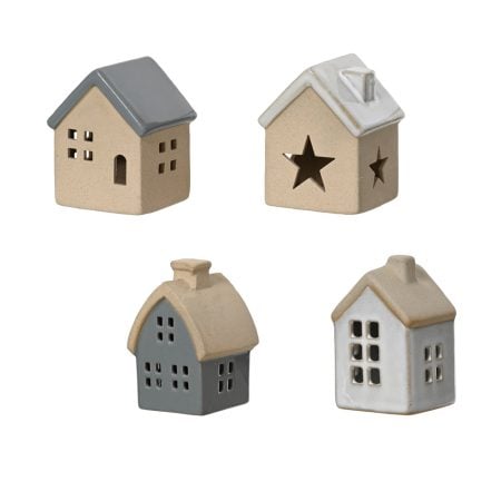 Petite maison décorative en porcelaine fait main, 3''