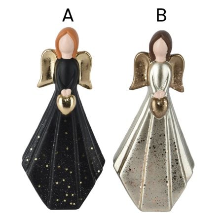 Holiday angel terracotta figurine, 8,5'' - Décors Véronneau