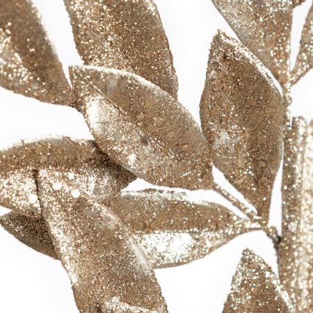 Tige de laurier artificiel champagne brillant, 28'' - Décors Véronneau