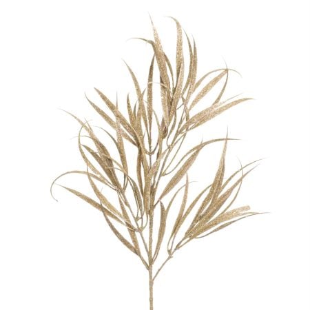 Tige d'eucalyptus willow champagne artificiel, 35,5''