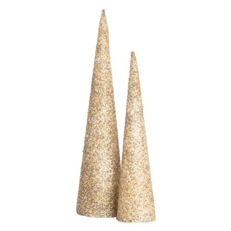 Gold glittered tabletop tree
