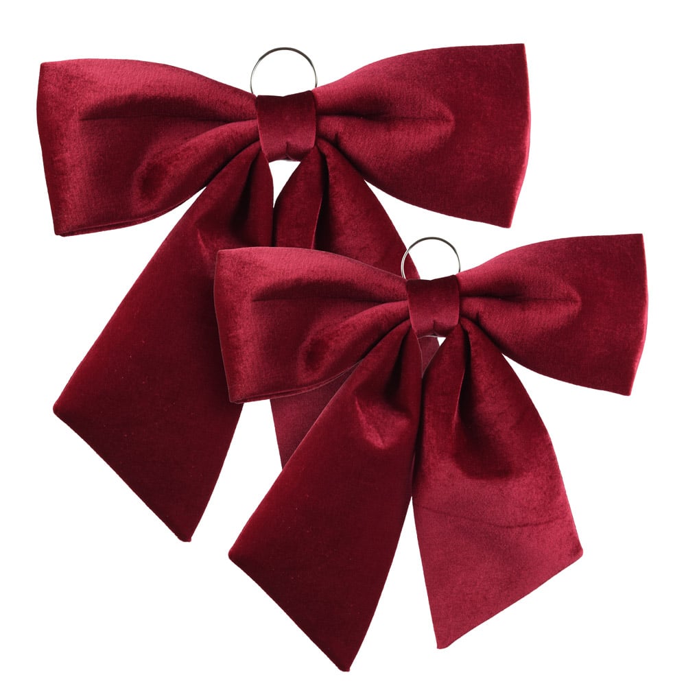 Ruban de Noël bourgogne en polyester - Décors Véronneau