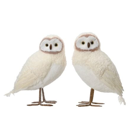 Decorative owl Christmas figurine, 8''