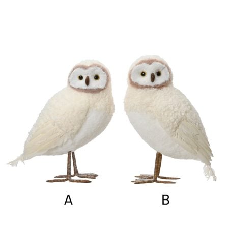 Decorative owl Christmas figurine, 8'' - Décors Véronneau