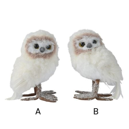 Decorative owl Christmas figurine, 6'' - Décors Véronneau