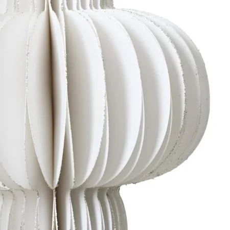 White paper finial Christmas ornament, 15,5'' - Décors Véronneau