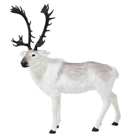 White Christmas reindeer statue, 69''