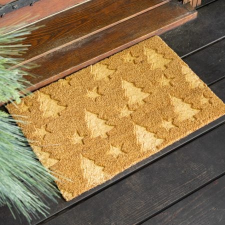 White winter pattern doormat, 16 x 23,5'' - Décors Véronneau