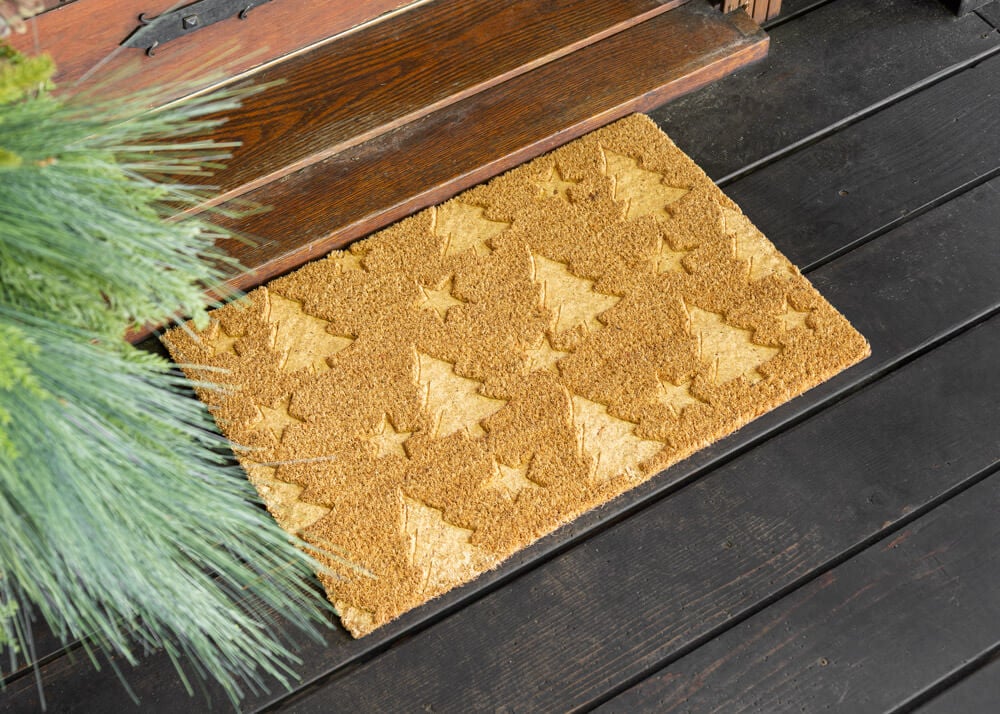 Tapis de Noël d'entrée avec sapins - Décors Véronneau