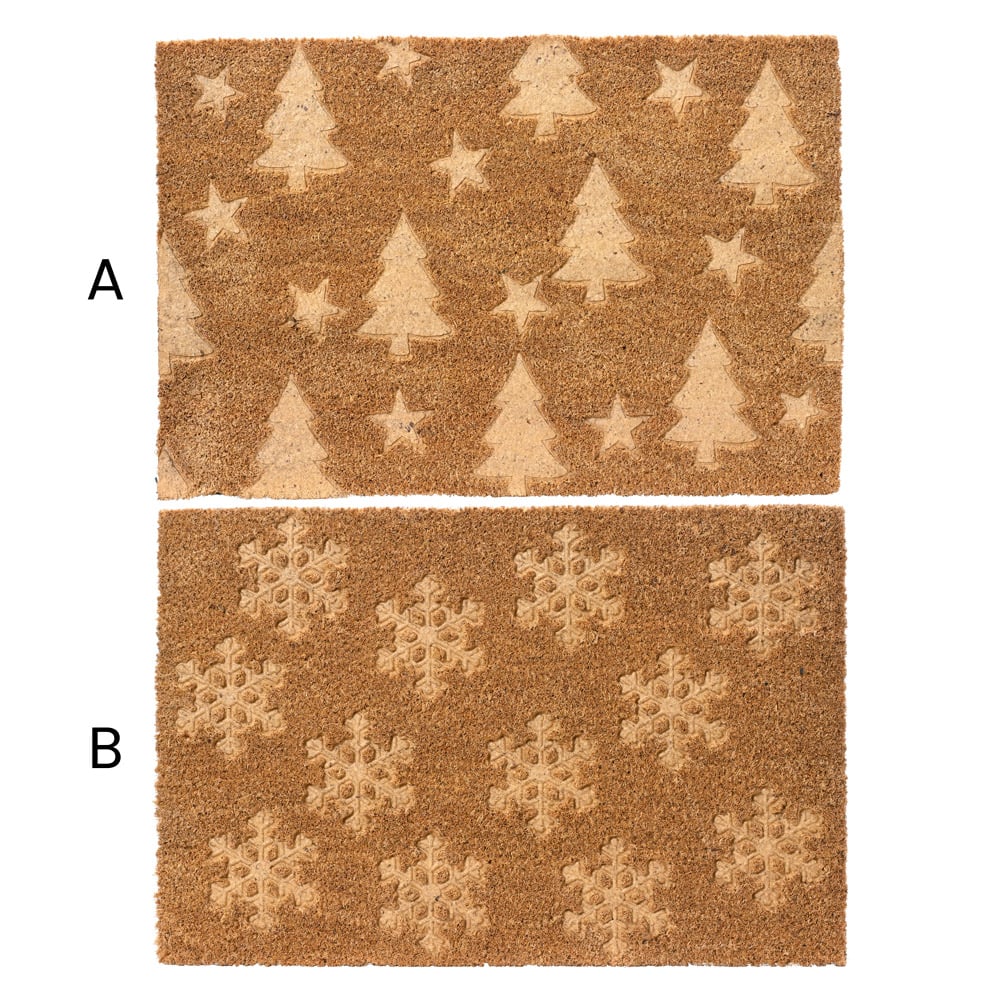 Paillasson pour la maison à motif hivernal blanc - Décors Véronneau