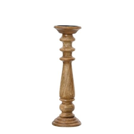 Handmade mangowood candle holder, 15,5''