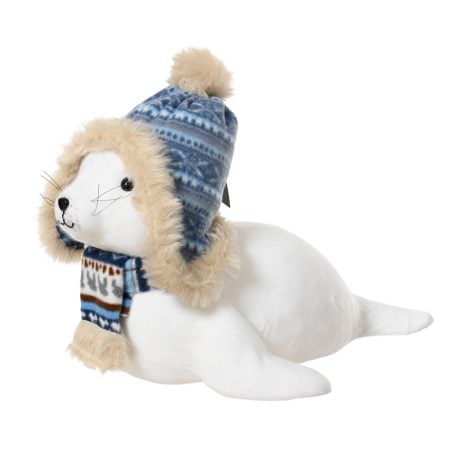 Seal with blue hat Christmas plush, 19,5''
