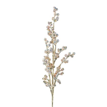 Champagne decorative berry spray, 25,5''
