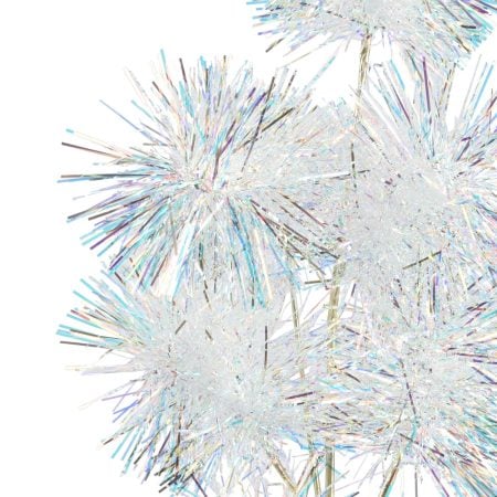 Branche de Noël cheveux d'ange blancs, 25,5'' - Décors Véronneau