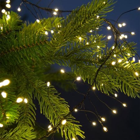 Guirlande de 480 lumières de Noël DEL, fil noir, int./ext., 19,5'