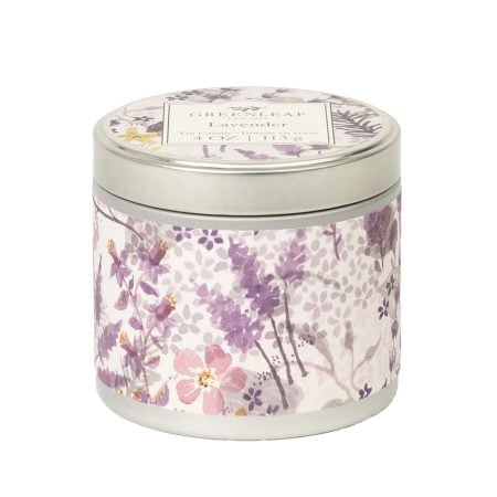 Lavender tin scented candle, 4 oz
