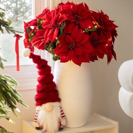 Decorative Christmas gnome door stop, 19,5'' - Décors Véronneau