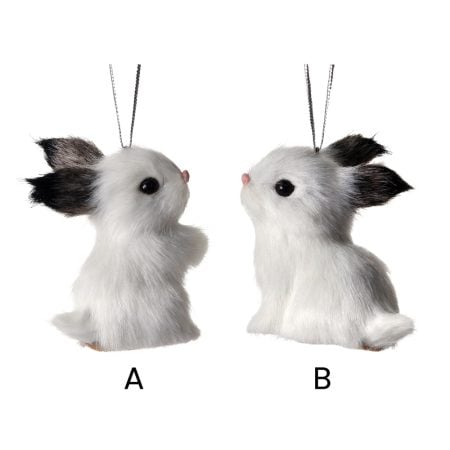 Ornement de Noël petit lapin blanc, 3'' - Décors Véronneau