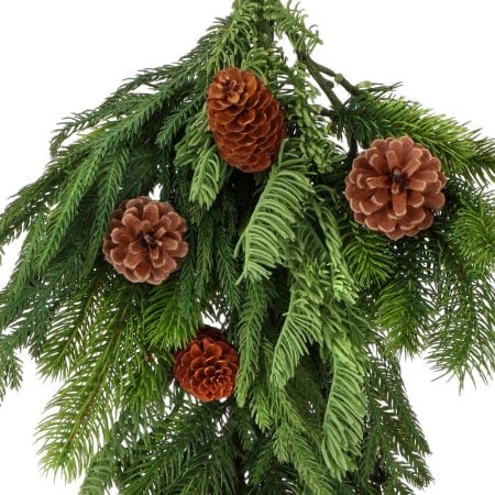 Real-touch artificial cypress and juniper door swag, 27'' - Décors Véronneau