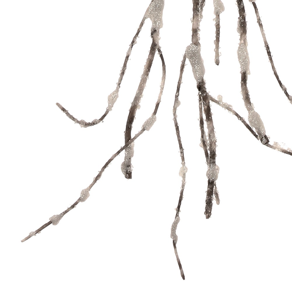 Guirlande de brindilles givrées couvertes de neige - Décors Véronneau