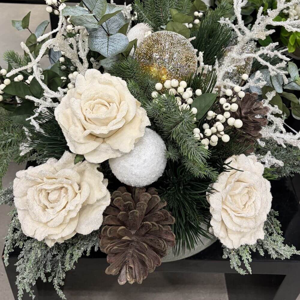 Rose de Noël givrée - Décors Véronneau