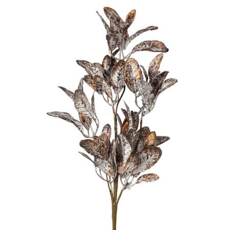 Artificial frosted copper ruscus foliage, 26''