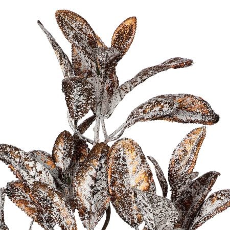 Artificial frosted copper ruscus foliage, 26'' - Décors Véronneau