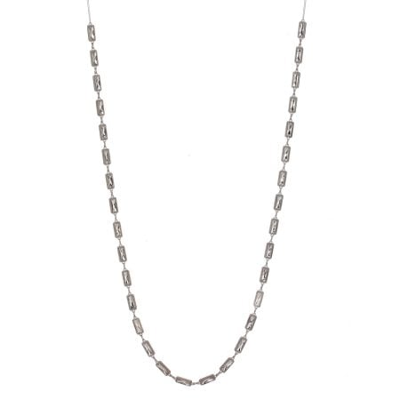 Guirlande de Noël ornée de bijoux rectangulaires argent, 48'' - Décors Véronneau