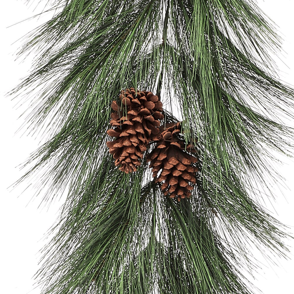 Guirlande d'aiguilles de pin artificiel et cocottes - Décors Véronneau