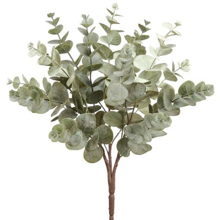 Petit bouquet d'eucalyptus artificiel vert-de-gris, 19''