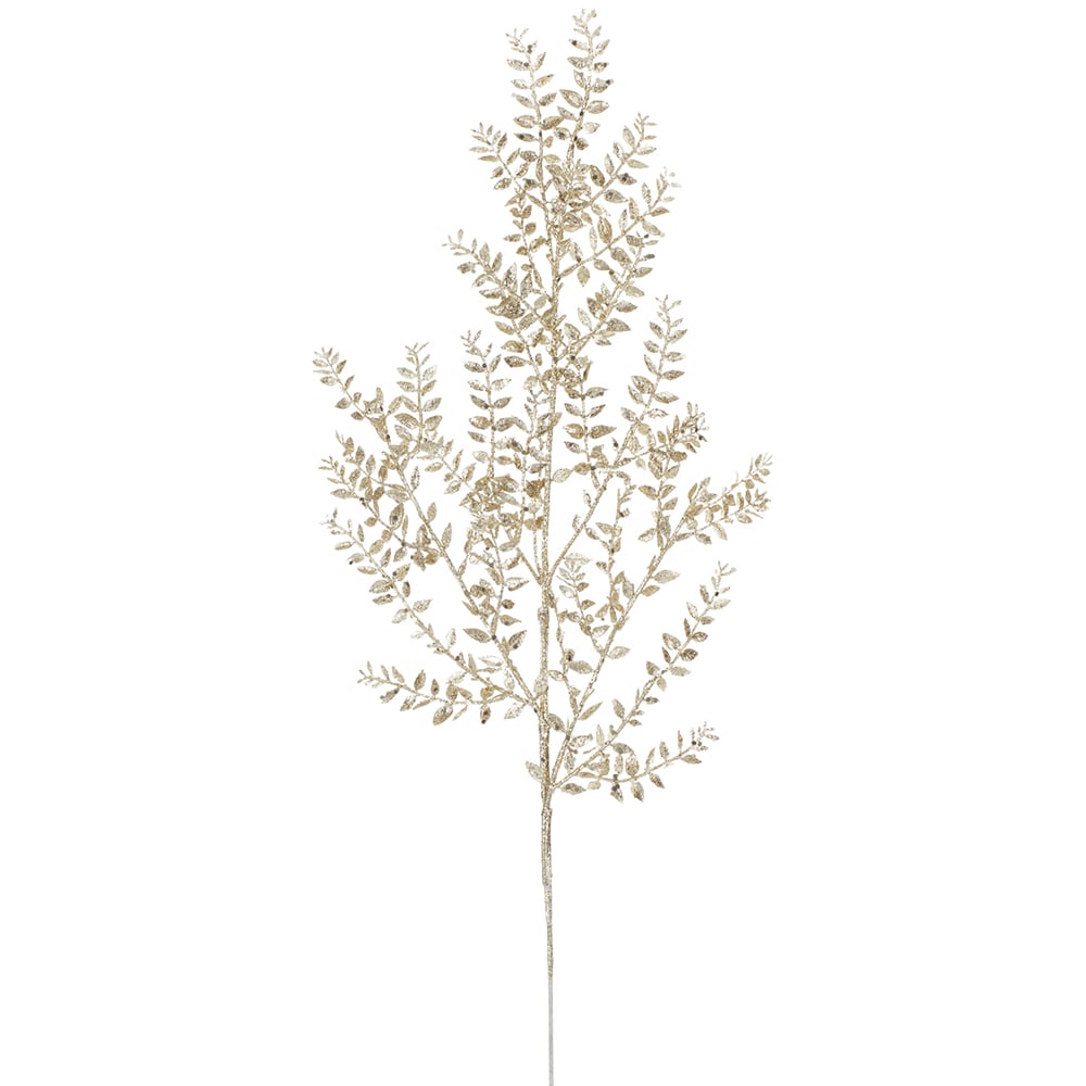 Feuillage de Noël champagne brillant - Décors Véronneau