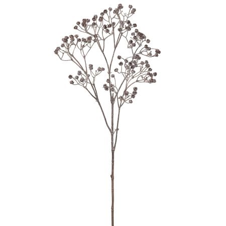 Glittered bronze brown Christmas pod spray, 24''