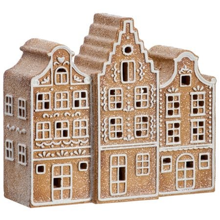 Décoration de Noël maison pain d'épices illuminée, 8 x 8,5''
