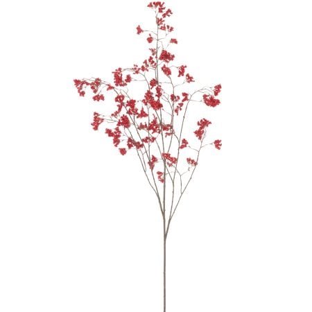 Tall red mini berry Christmas spray, 54,5''