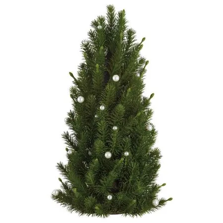 Decorative topiary pine tree with pearls, 17''