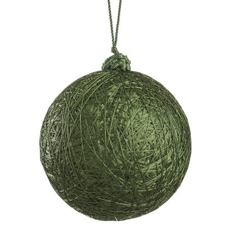 Cotton zig-zag ball Christmas ornament, 5''