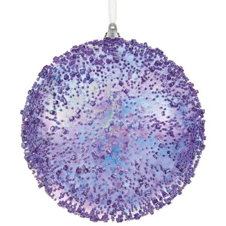 Lavender confetti Christmas bauble, 6''