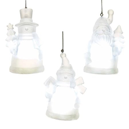 Illuminated character Christmas ornament, 4''