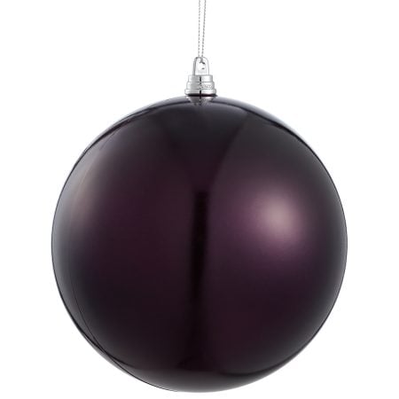 Pealized plum holiday ornament, 6''